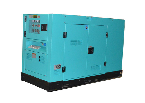 Bộ máy phát điện động cơ Diesel màu xanh, máy phát điện làm mát bằng chất lỏng im lặng