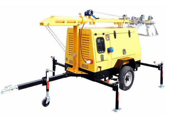 Hướng dẫn sử dụng động cơ diesel Diesel Di động Tháp sáng bằng đèn halogen kim loại với Không làm mát bằng không khí