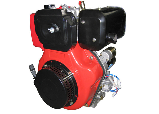 Màu đỏ Động cơ diesel Hiệu suất cao Động cơ khởi động bằng điện khí nén 1 xy lanh